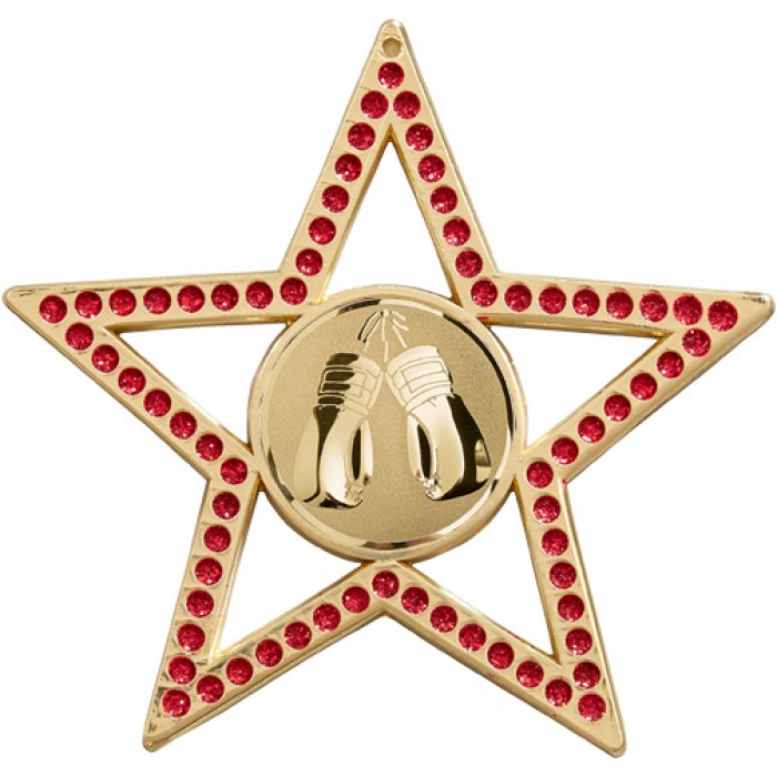 75MM RED STAR BOXING MEDAL - GOLD, SILVER, BRONZE